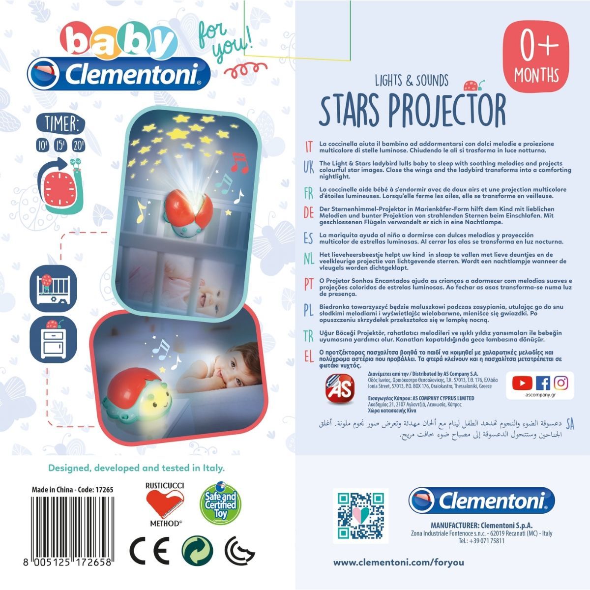 Baby Clementoni Projektör Uğur Böceği 17265 Bebek