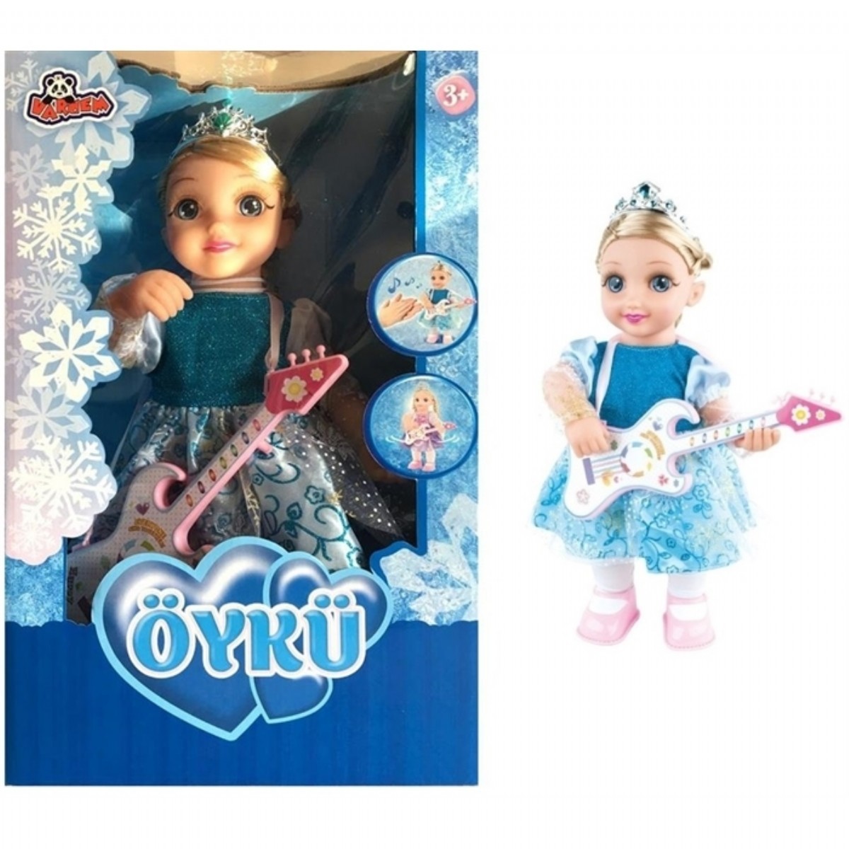 Gitarist Öykü Bebek Işıklı Sesli 38 cm Müzik Aletleri